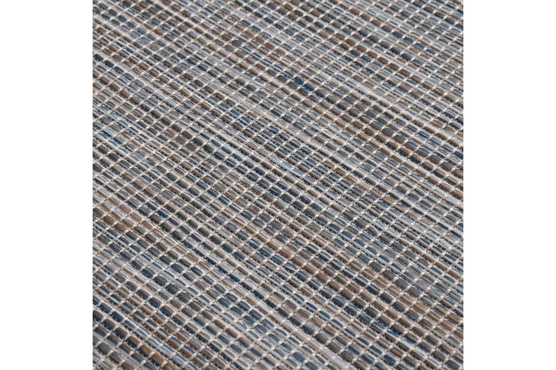 Utendørs flatvevd teppe 160x230 cm brun og svart - Svart - Utendørstepper