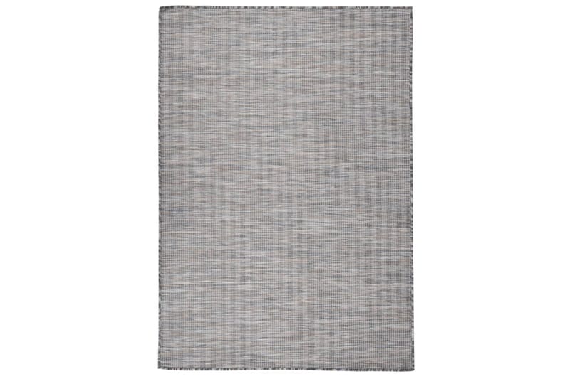 Utendørs flatvevd teppe 160x230 cm brun og svart - Svart - Tekstiler - Tepper & Matter - Utendørstepper