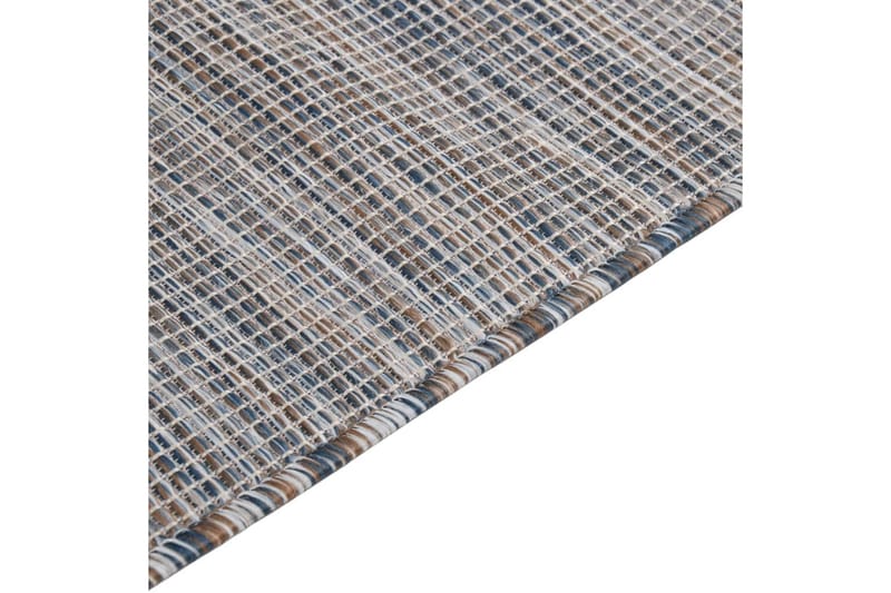 Utendørs flatvevd teppe 160x230 cm brun og svart - Svart - Tekstiler - Tepper & Matter - Utendørstepper
