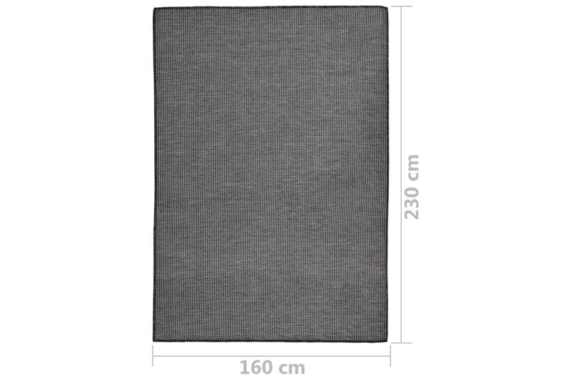 Utendørs flatvevd teppe 160x230 cm grå - Grå - Utendørstepper