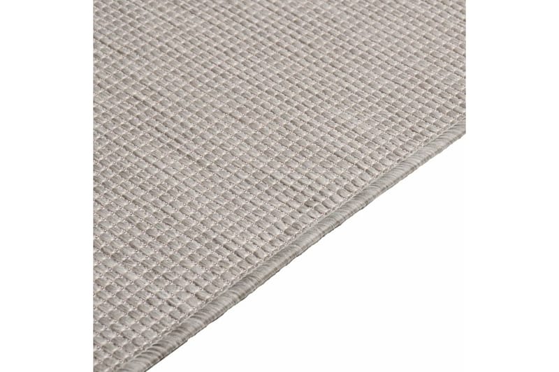 Utendørs flatvevd teppe 160x230 cm gråbrun - Taupe - Utendørstepper