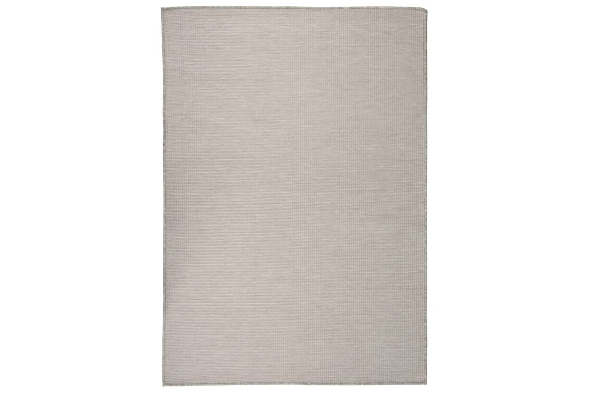 Utendørs flatvevd teppe 160x230 cm gråbrun - Taupe - Tekstiler - Tepper & Matter - Utendørstepper