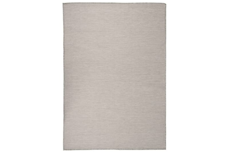 Utendørs flatvevd teppe 160x230 cm gråbrun - Taupe - Utendørstepper