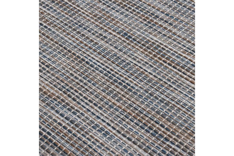 Utendørs flatvevd teppe 200x280 cm brun og svart - Svart - Utendørstepper