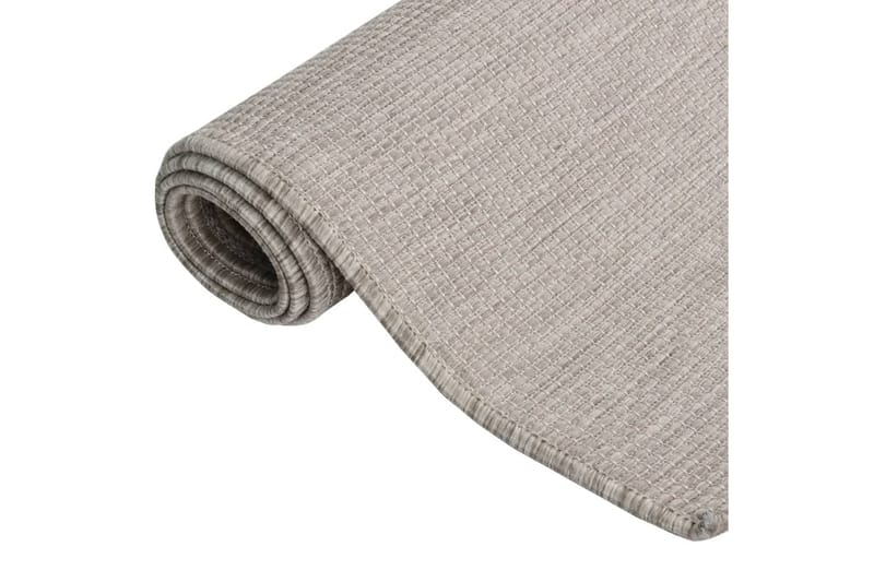 Utendørs flatvevd teppe 200x280 cm gråbrun - Taupe - Tekstiler - Tepper & Matter - Utendørstepper