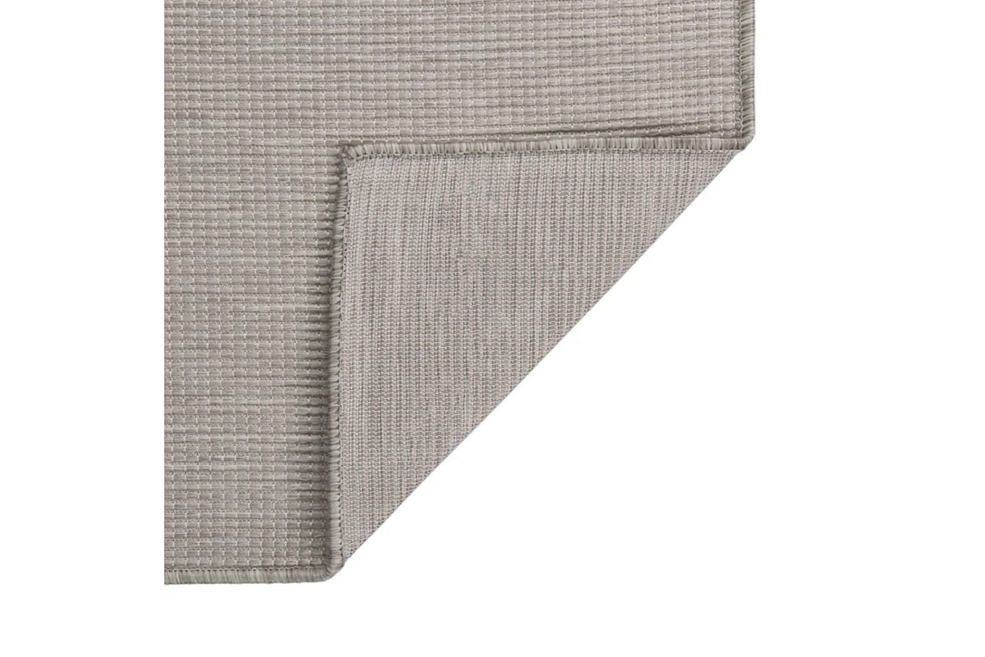 Utendørs flatvevd teppe 200x280 cm gråbrun - Taupe - Tekstiler - Tepper & Matter - Utendørstepper
