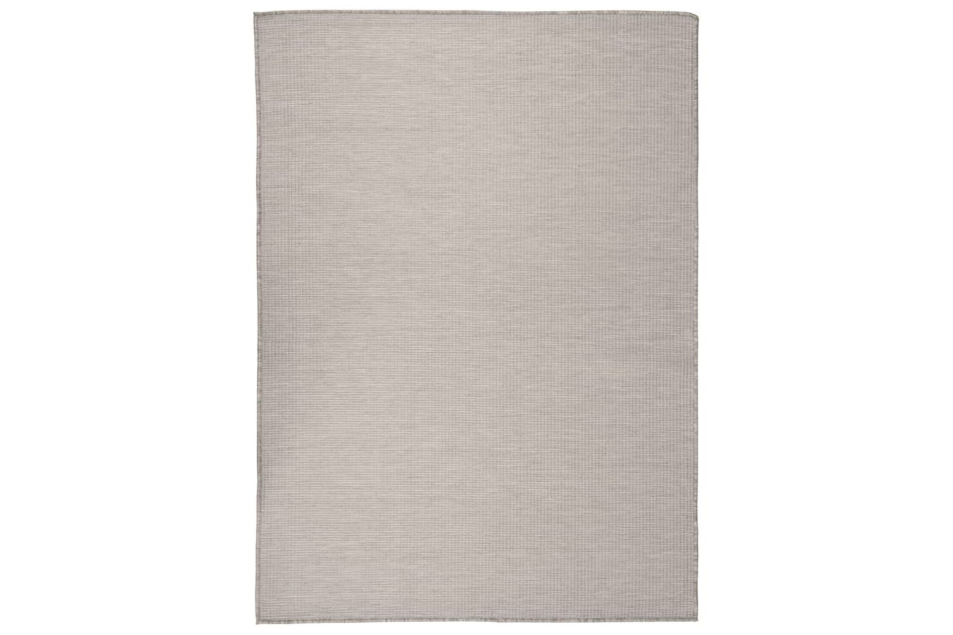 Utendørs flatvevd teppe 200x280 cm gråbrun - Taupe - Tekstiler - Tepper & Matter - Utendørstepper