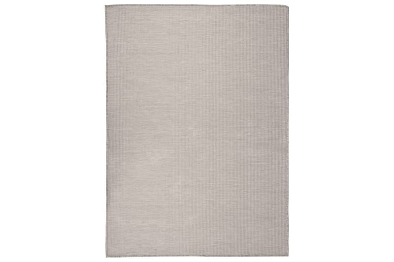 Utendørs flatvevd teppe 200x280 cm gråbrun - Taupe - Tekstiler - Tepper & Matter - Utendørstepper