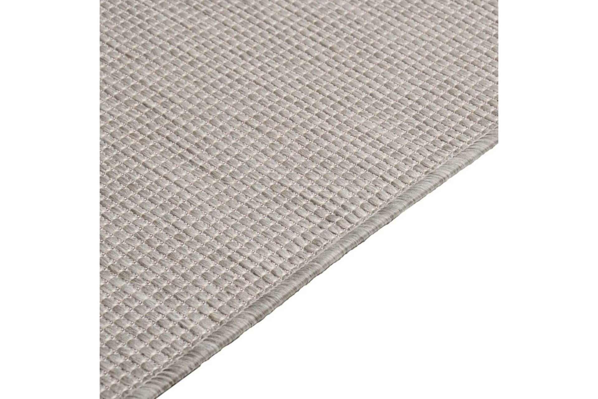 Utendørs flatvevd teppe 200x280 cm gråbrun - Taupe - Tekstiler - Tepper & Matter - Utendørstepper