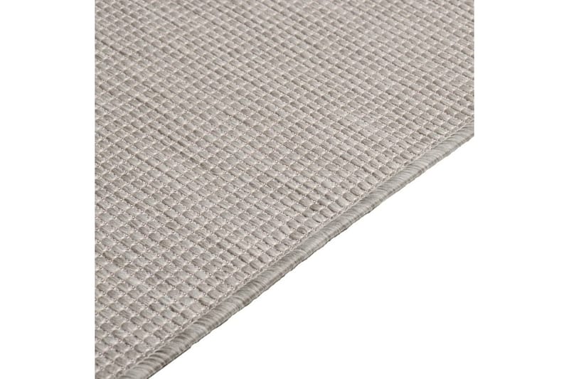 Utendørs flatvevd teppe 200x280 cm gråbrun - Taupe - Tekstiler - Tepper & Matter - Utendørstepper