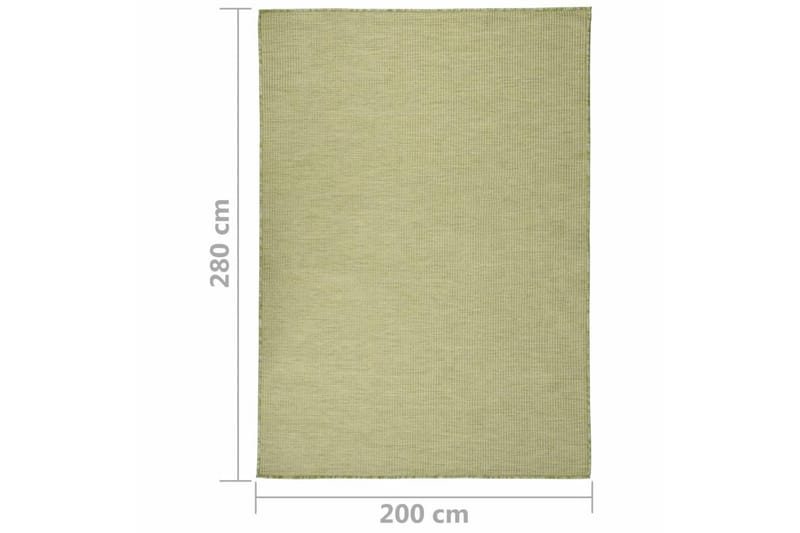 Utendørs flatvevd teppe 200x280 cm grønn - grønn - Tekstiler - Tepper & Matter - Utendørstepper