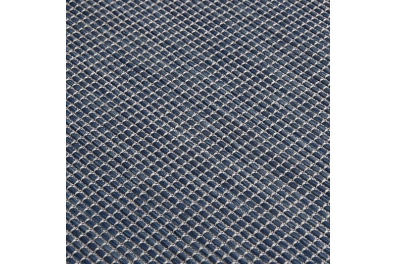 Utendørs flatvevd teppe 80x150 cm blå - Blå - Utendørstepper