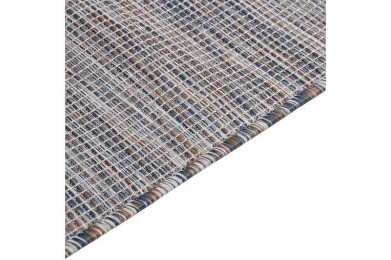 Utendørs flatvevd teppe 80x150 cm brun og svart - Svart - Tekstiler - Tepper & Matter - Utendørstepper