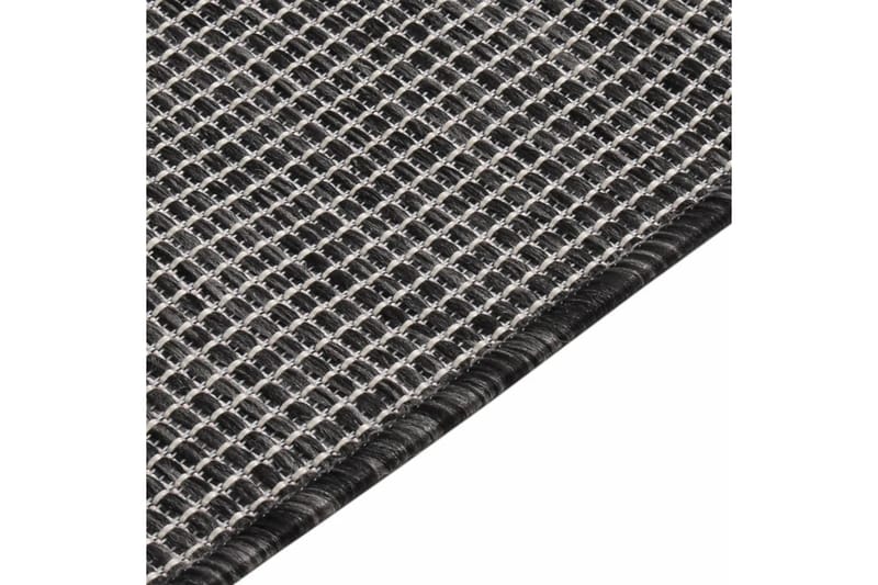 Utendørs flatvevd teppe 80x150 cm grå - Grå - Utendørstepper