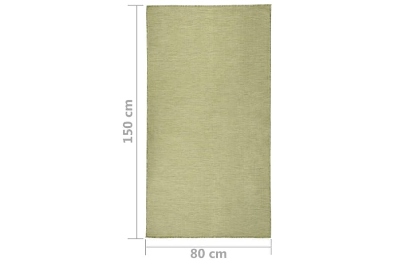 Utendørs flatvevd teppe 80x150 cm grønn - grønn - Utendørstepper