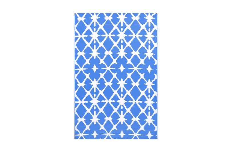 Uteteppe blå og hvit 120x180 cm PP - Utendørstepper