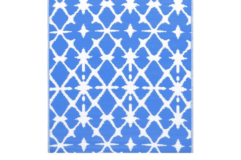 Uteteppe blå og hvit 120x180 cm PP - Utendørstepper