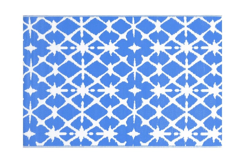 Uteteppe blå og hvit 160x230 cm PP - Tekstiler - Tepper & Matter - Utendørstepper