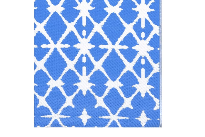 Uteteppe blå og hvit 160x230 cm PP - Tekstiler - Tepper & Matter - Utendørstepper