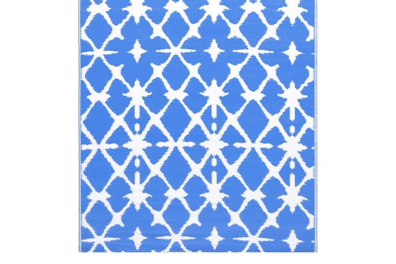 Uteteppe blå og hvit 160x230 cm PP - Tekstiler - Tepper & Matter - Utendørstepper