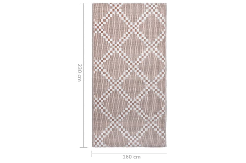 Uteteppe brun 160x230 cm PP - Tekstiler - Tepper & Matter - Utendørstepper