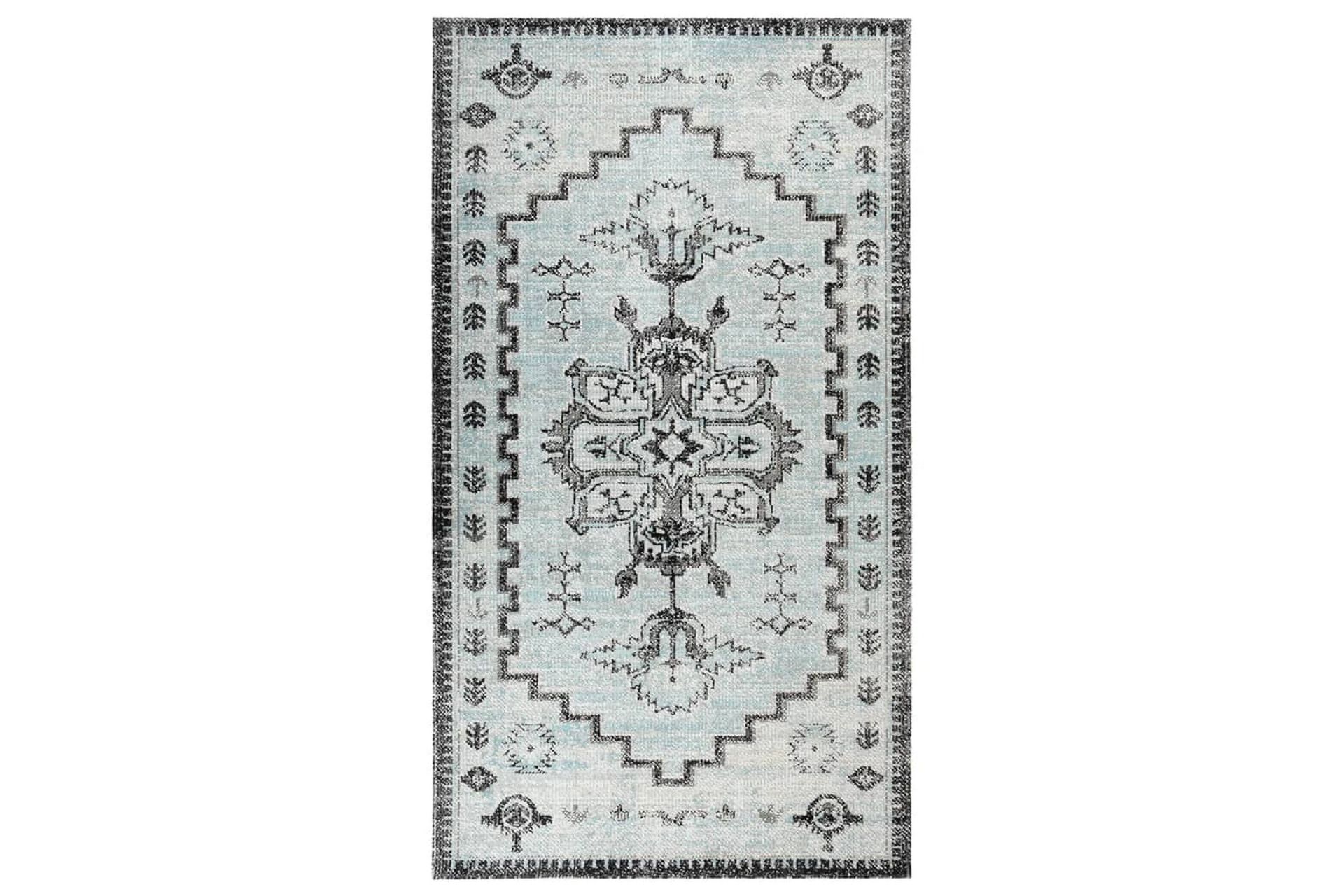 Uteteppe flatvevd 115x170 cm grønn og grå - grønn - Tekstiler - Tepper & Matter - Utendørstepper