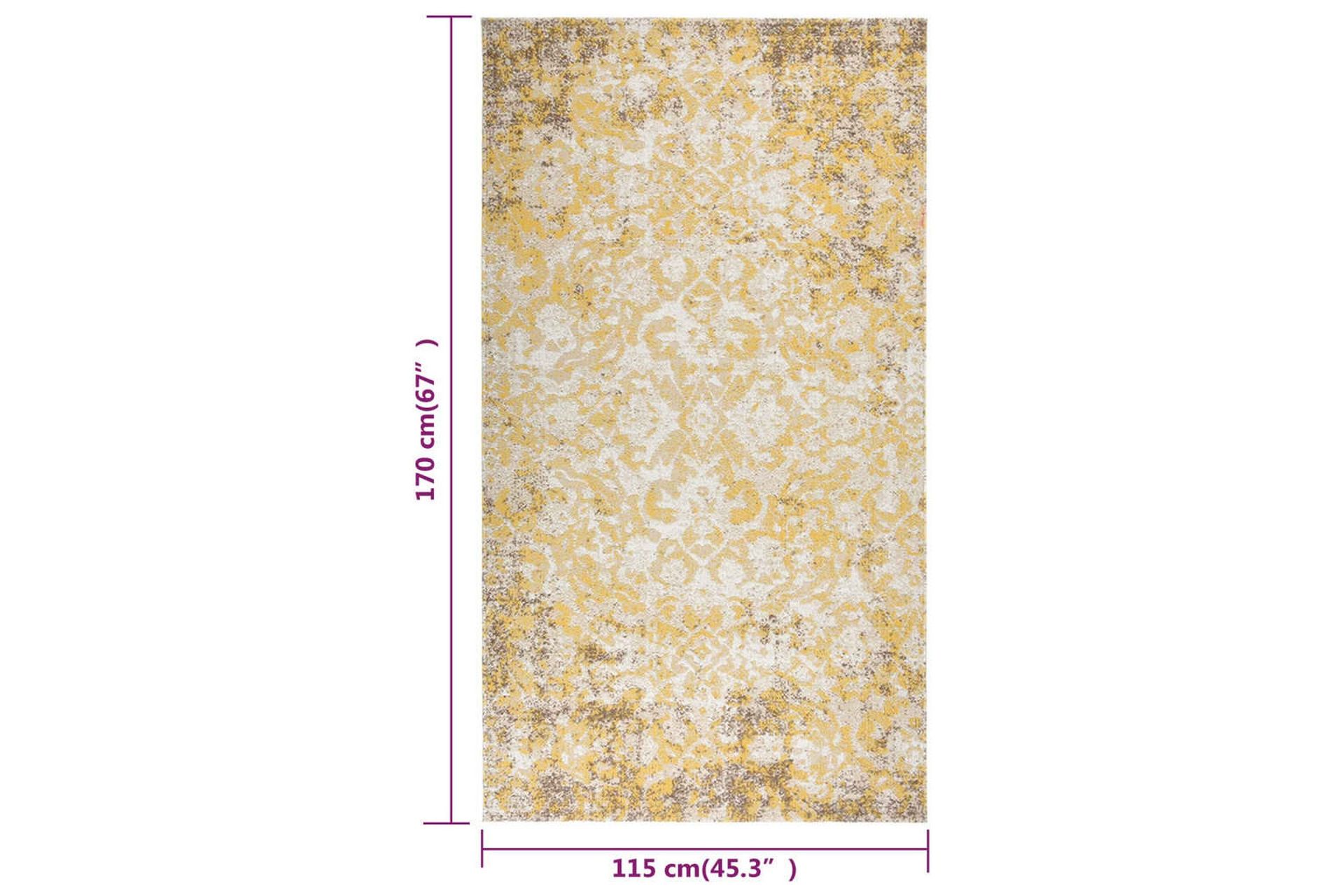 Uteteppe flatvevd 115x170 cm gul - Gul - Tekstiler - Tepper & Matter - Utendørstepper