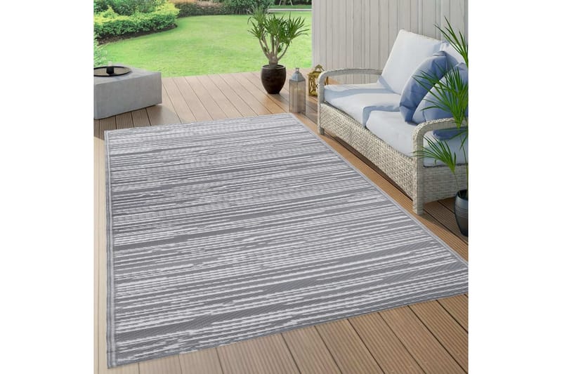 Uteteppe grå 160x230 cm PP - Tekstiler - Tepper & Matter - Utendørstepper
