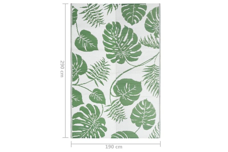 Uteteppe grønn 190x290 cm PP - grønn - Tekstiler - Tepper & Matter - Utendørstepper