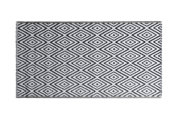 Uteteppe hvit og svart 120x180 cm PP - Tekstiler - Tepper & Matter - Utendørstepper