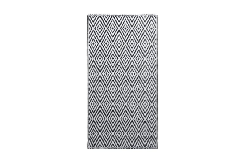 Uteteppe hvit og svart 160x230 cm PP - Tekstiler - Tepper & Matter - Utendørstepper