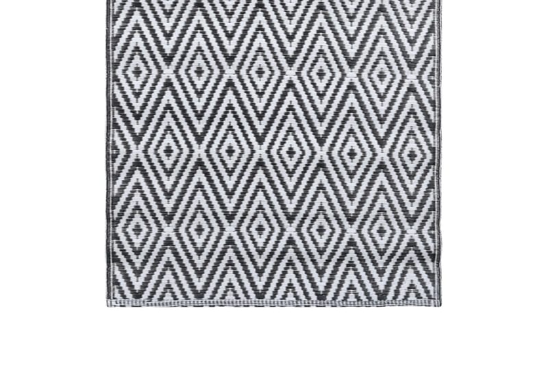Uteteppe hvit og svart 160x230 cm PP - Tekstiler - Tepper & Matter - Utendørstepper