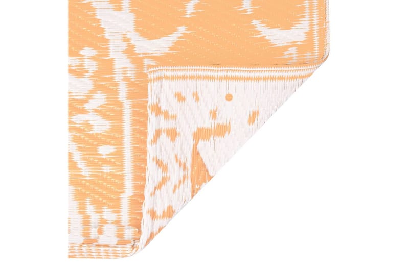 Uteteppe oransje og hvit 160x230 cm PP - Tekstiler - Tepper & Matter - Utendørstepper