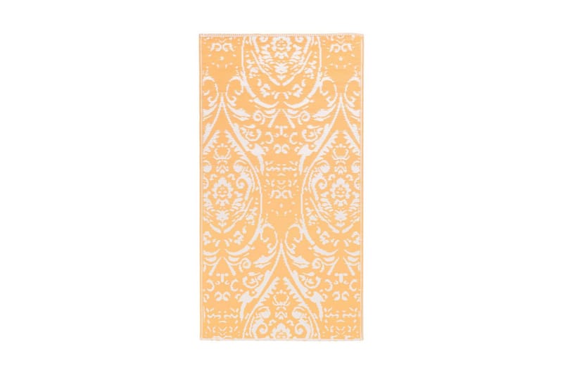 Uteteppe oransje og hvit 80x150 cm PP - Tekstiler - Tepper & Matter - Utendørstepper
