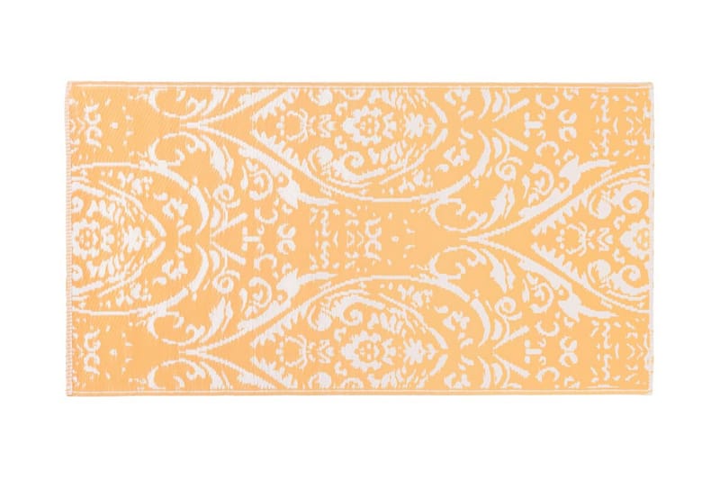 Uteteppe oransje og hvit 80x150 cm PP - Utendørstepper