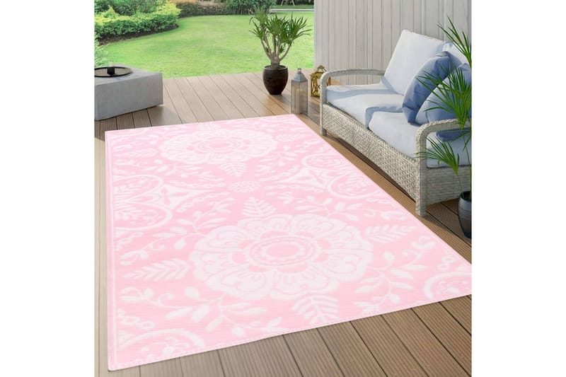 Uteteppe rosa 160x230 cm PP - Tekstiler - Tepper & Matter - Utendørstepper