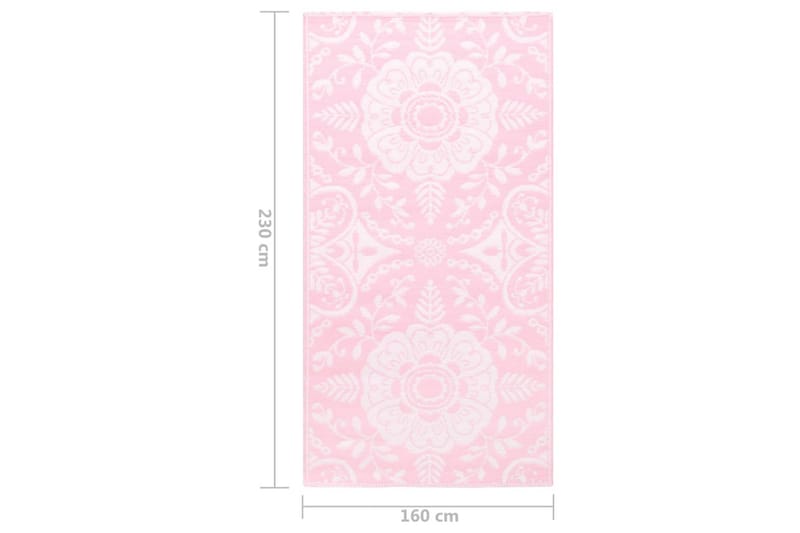 Uteteppe rosa 160x230 cm PP - Tekstiler - Tepper & Matter - Utendørstepper