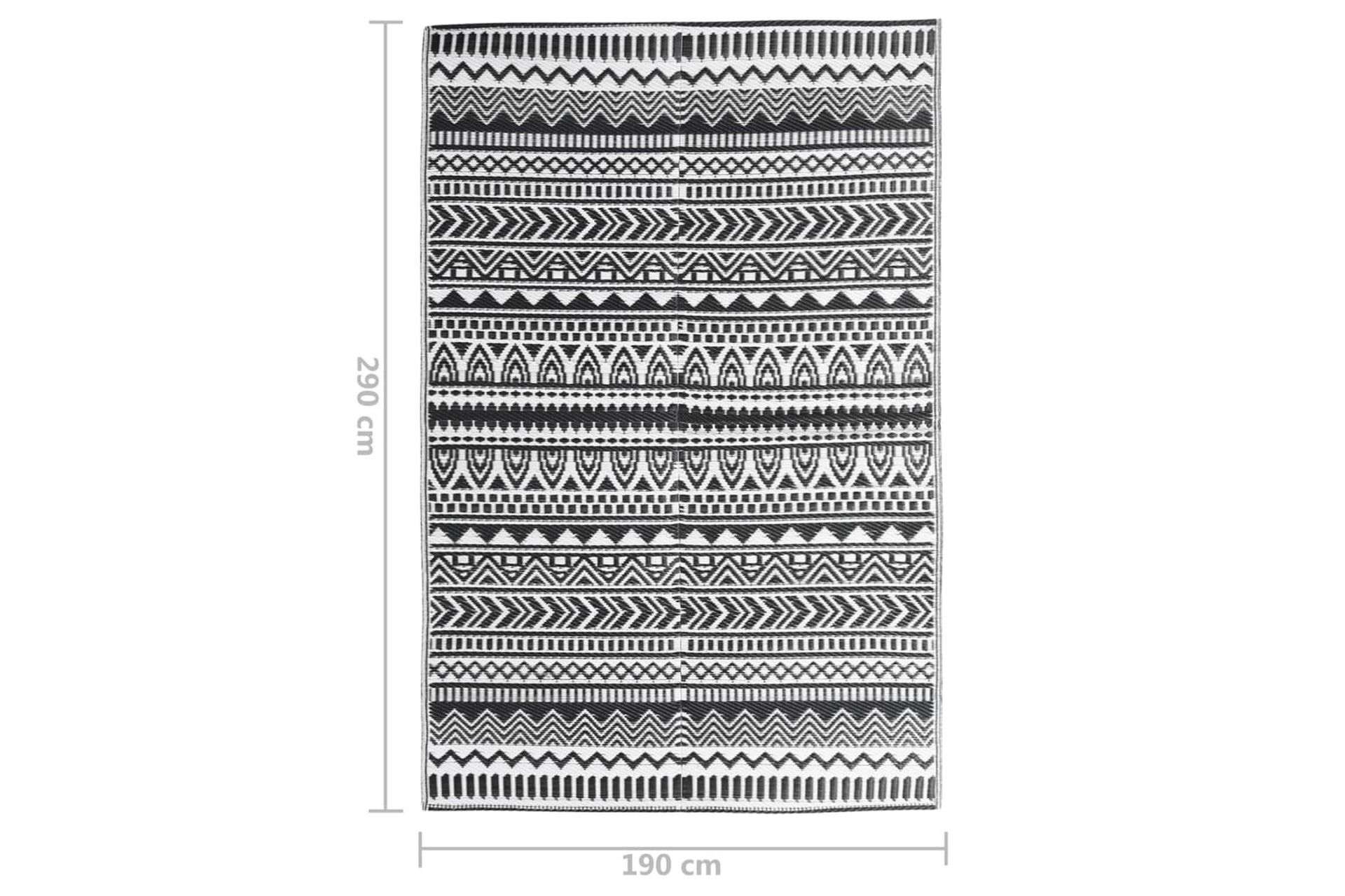 Uteteppe svart 190x290 cm PP - Svart - Tekstiler - Tepper & Matter - Utendørstepper