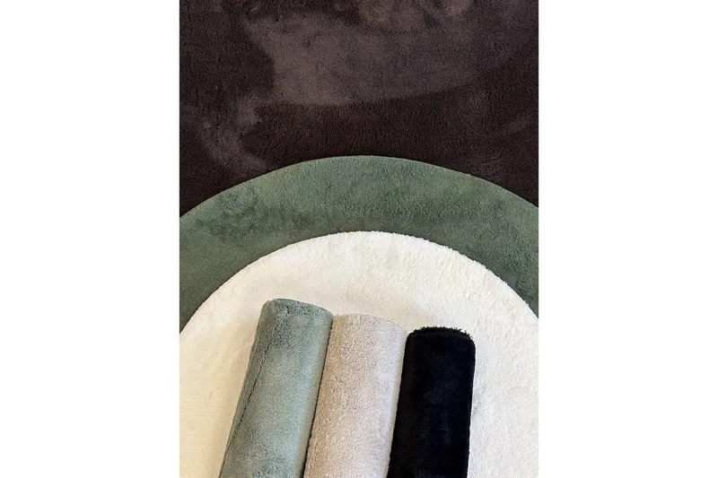 Vaskbart teppe Soft Rund - 160x160 cm, Sjokolade - Tekstiler - Tepper & Matter - Utendørstepper - Plasttepper