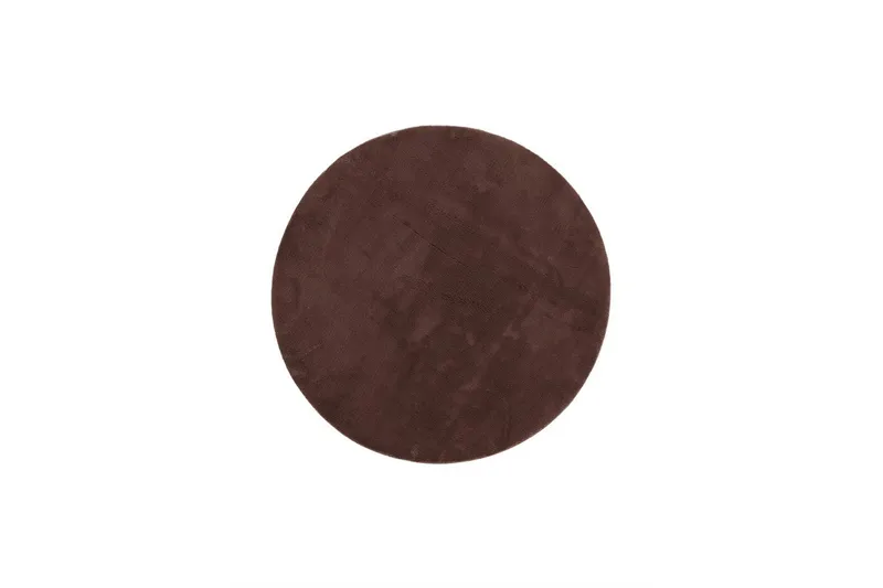 Vaskbart teppe Soft Rund - 160x160 cm, Sjokolade - Tekstiler - Tepper & Matter - Utendørstepper - Plasttepper