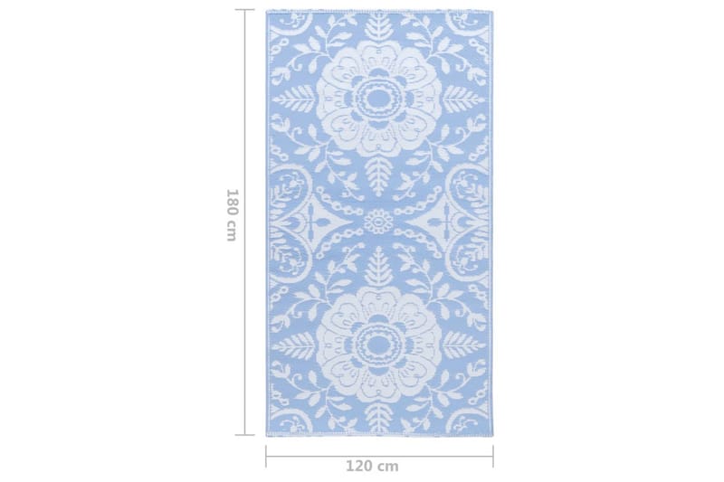 Uteteppe babyblå 120x180 cm PP - Utendørstepper