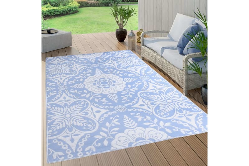 Uteteppe babyblå 190x290 cm PP - Tekstiler - Tepper & Matter - Utendørstepper
