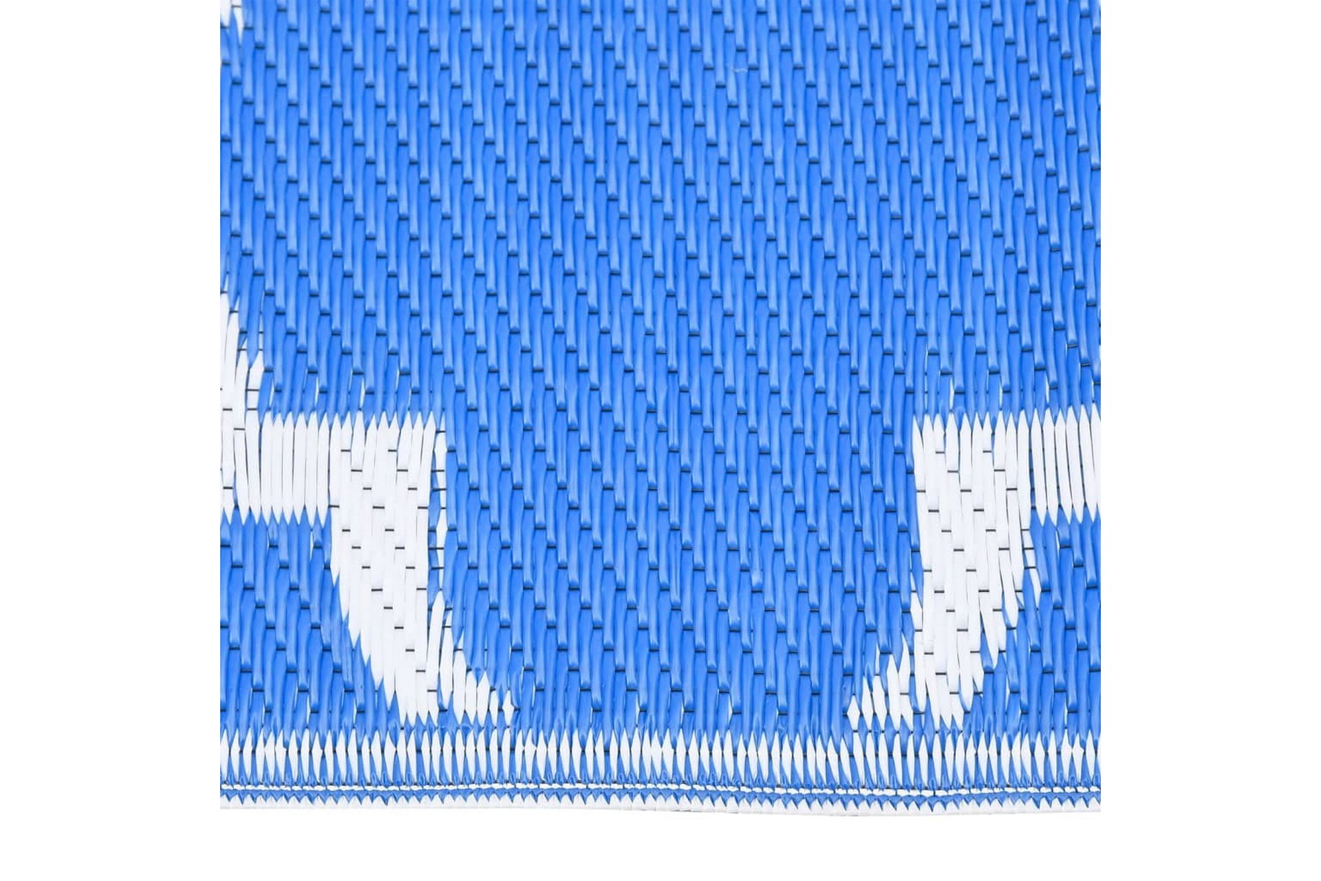 Uteteppe blå 190x290 cm PP - Blå - Tekstiler - Tepper & Matter - Utendørstepper
