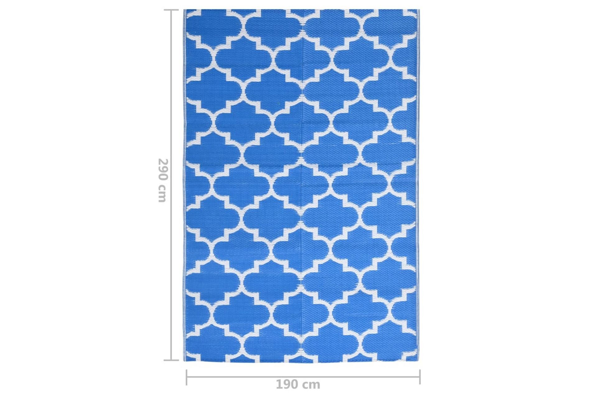 Uteteppe blå 190x290 cm PP - Blå - Tekstiler - Tepper & Matter - Utendørstepper