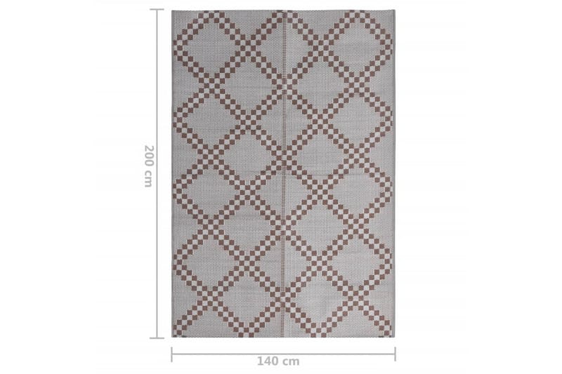 Uteteppe brun 140x200 cm PP - Brun - Tekstiler - Tepper & Matter - Utendørstepper