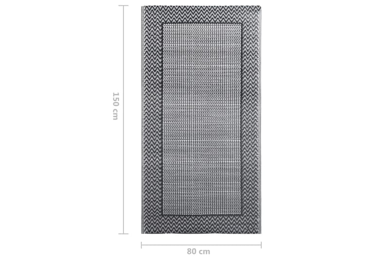 Uteteppe grå 80x150 cm PP - Utendørstepper