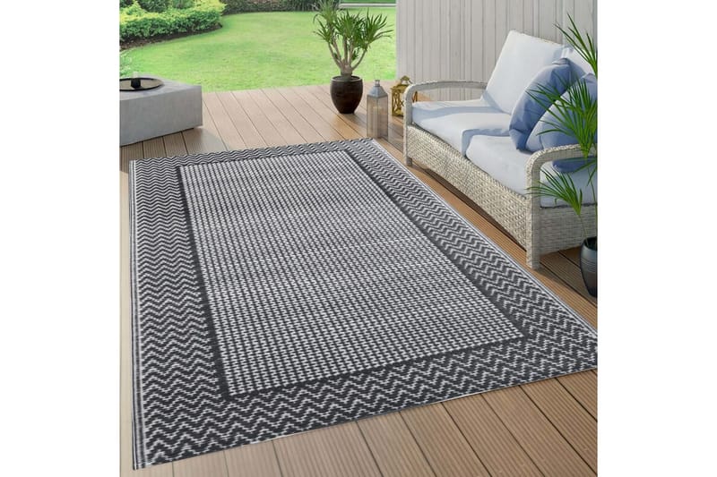 Uteteppe grå 80x150 cm PP - Tekstiler - Tepper & Matter - Utendørstepper