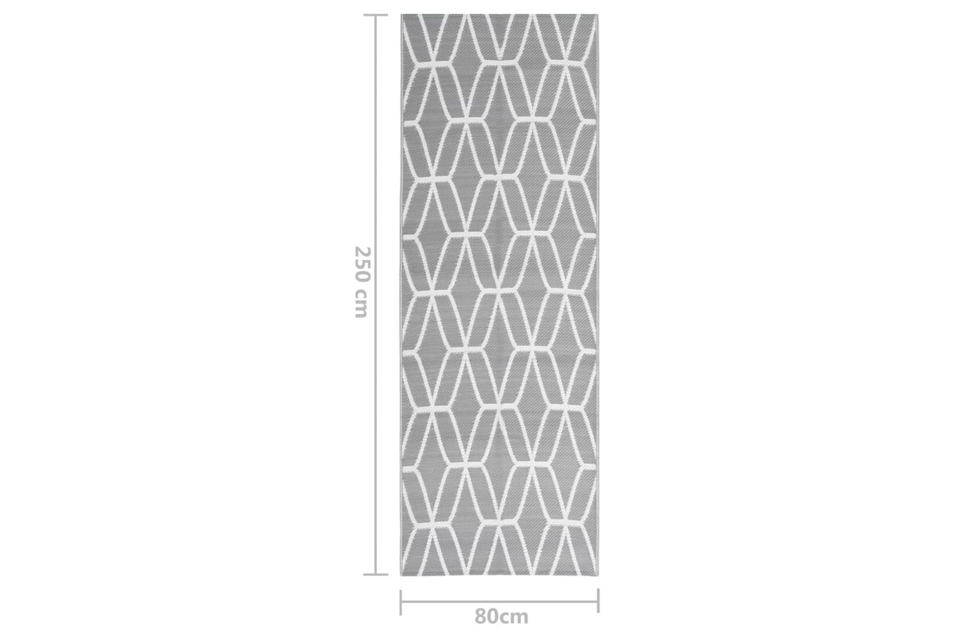 Uteteppe grå 80x250 cm PP - Grå - Tekstiler - Tepper & Matter - Utendørstepper