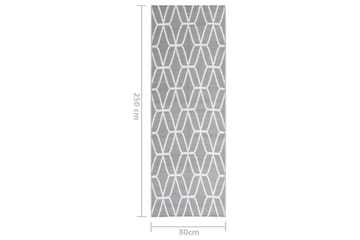 Uteteppe grå 80x250 cm PP - Grå - Tekstiler - Tepper & Matter - Utendørstepper