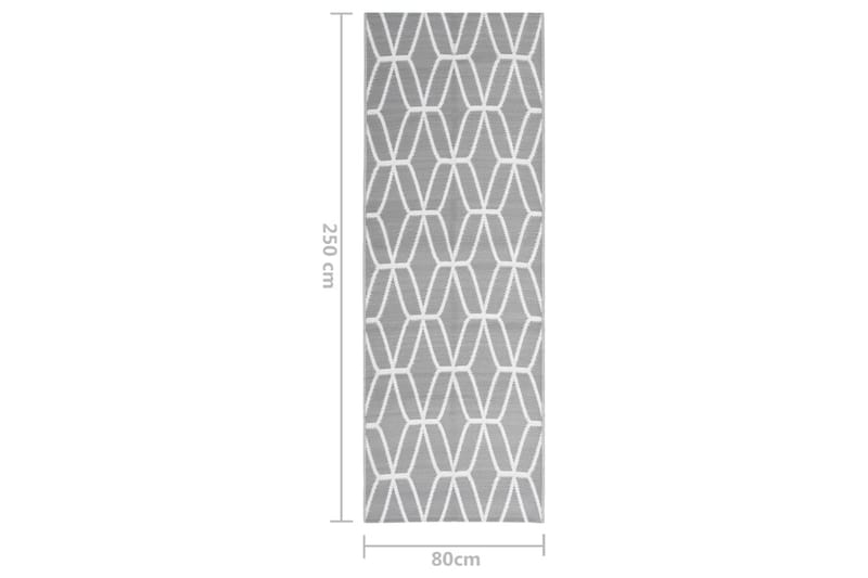 Uteteppe grå 80x250 cm PP - Grå - Tekstiler - Tepper & Matter - Utendørstepper